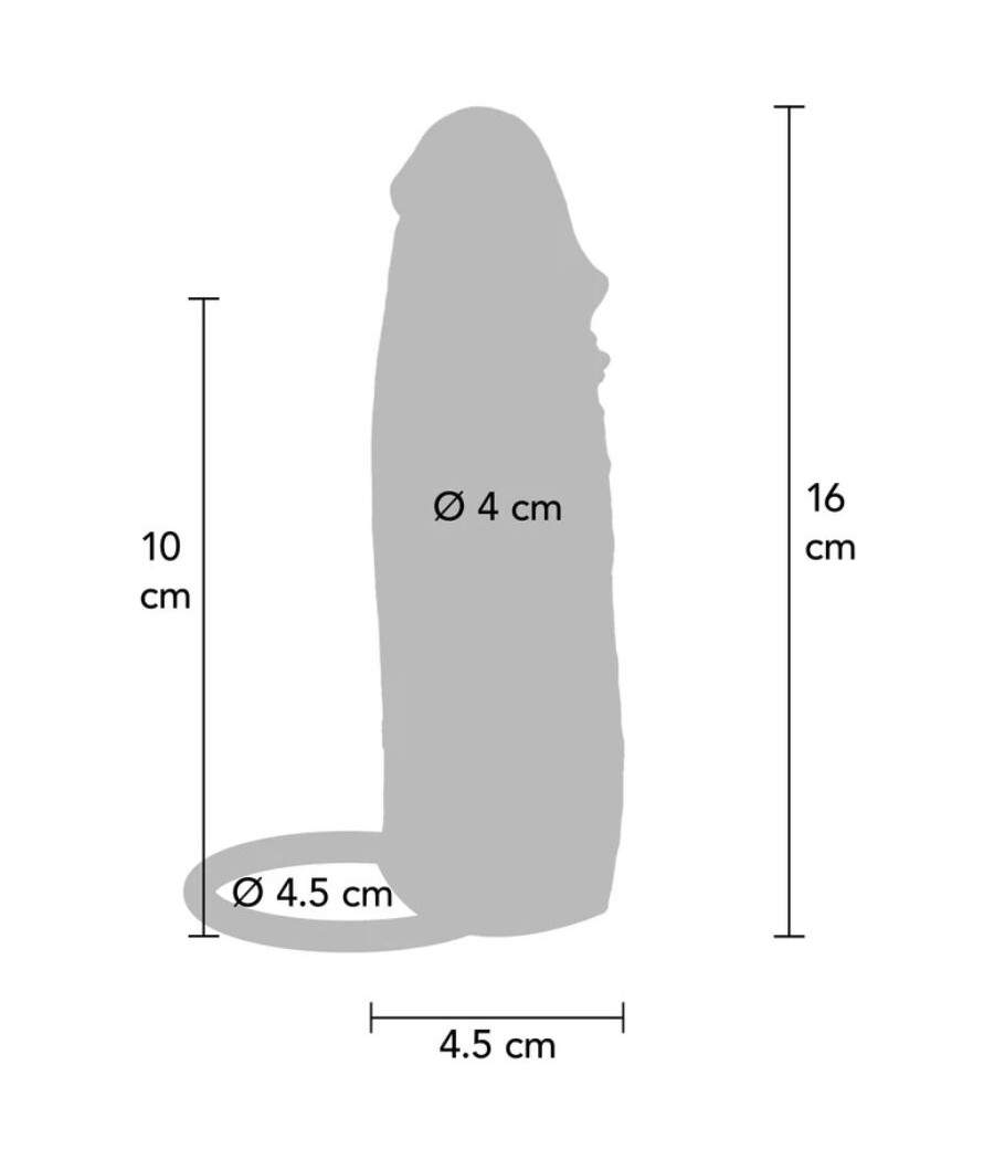 GET REAL - HYDRATED SKIN SILICONE PENIS SLEEVE CARAMEL 16 CM