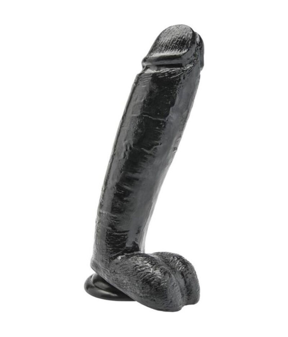 GET REAL - DILDO 25,5 CM COM BOLAS PRETO