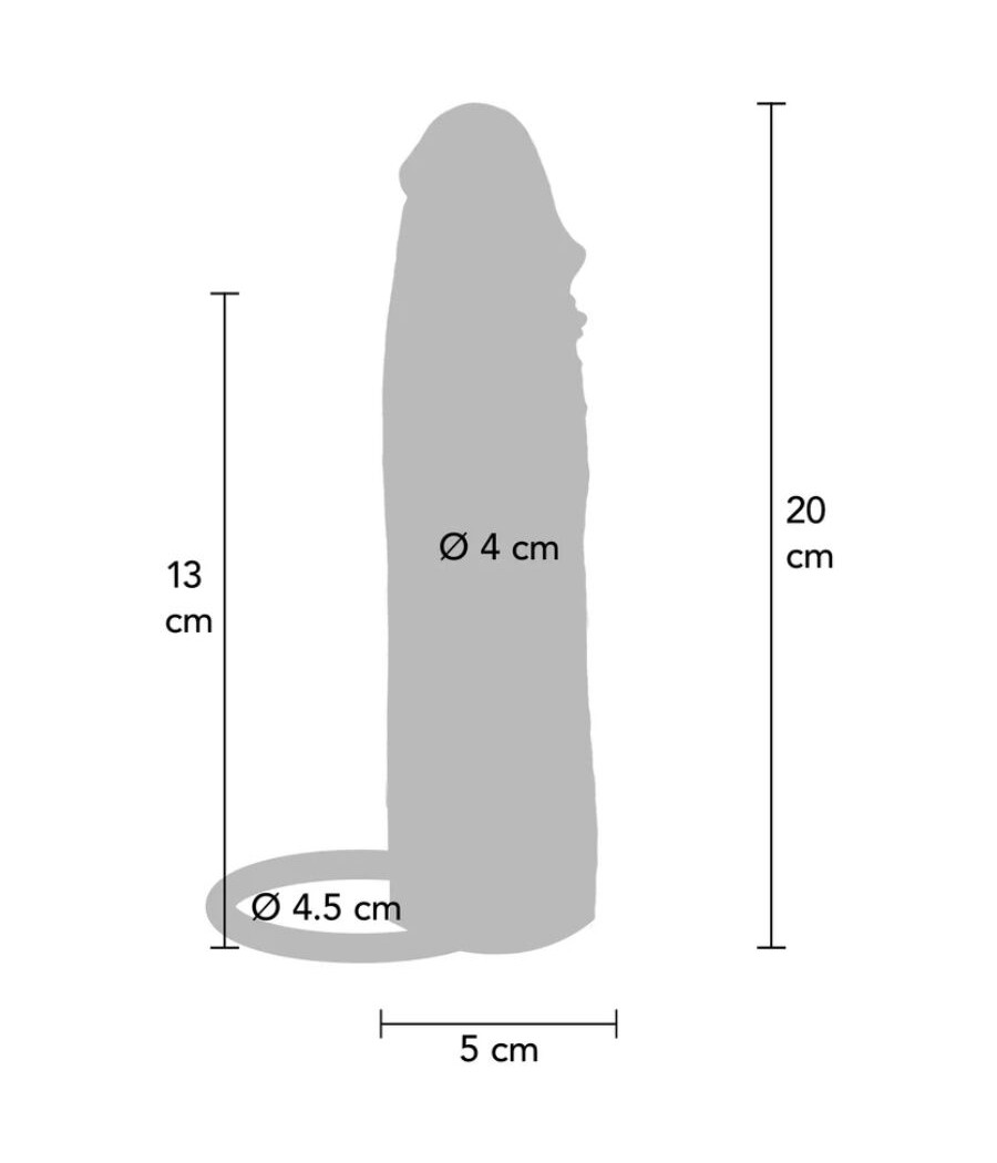 GET REAL - GUAINA VIBRANTE PER PENE IN SILICONE PER PELLE IDRATATA CARAMELLO 20 CM