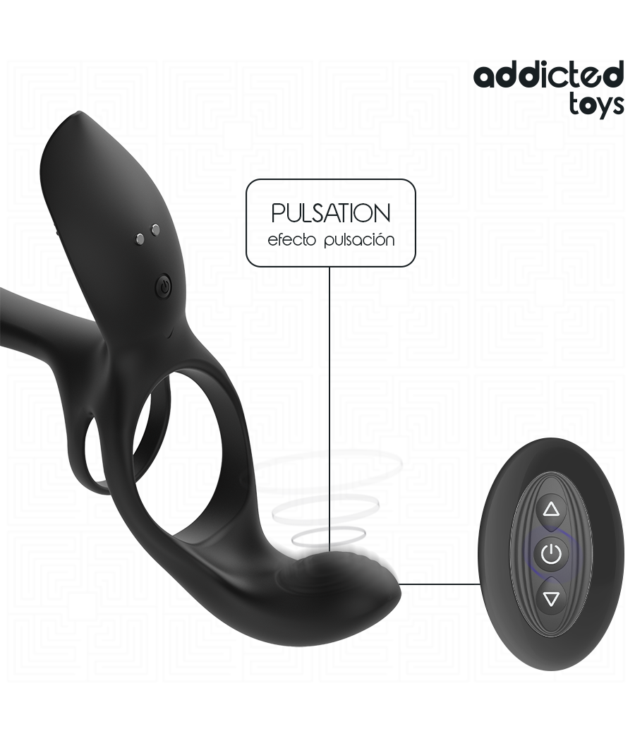 ADDICTED TOYS - DOPPIO ANELLO PER PENE CON STIMOLATORE CLITORIDEO