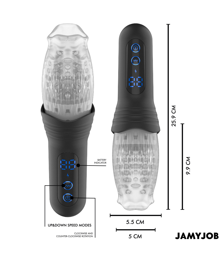 JAMYJOB - BLOW-R MASTURBATOR MIT STOSS- UND ROTATIONSFUNKTION