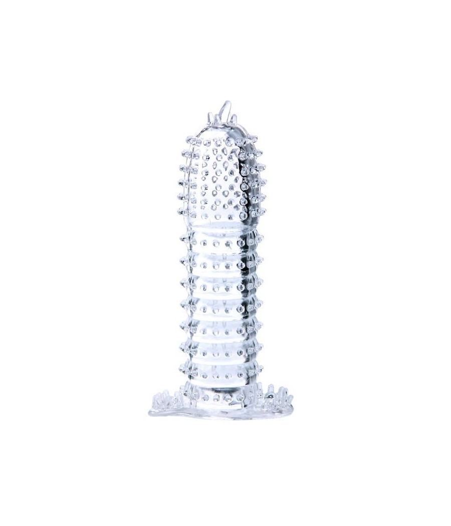 BAILE - PENIS SHEATH WITH TRANSPARENT STIMULATING POINTS 14 CM