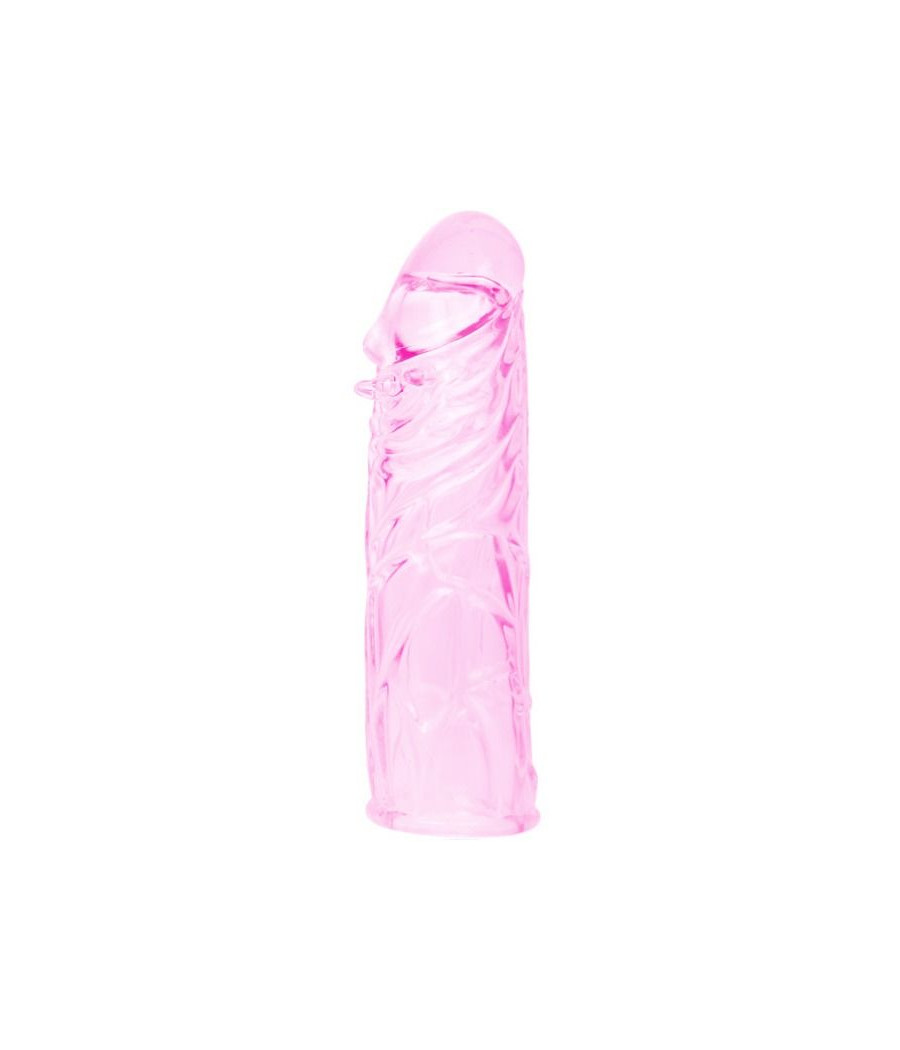BAILE - CAPA PARA O PÉNIS EM SILICONE ESTIMULANTE ROSA 13 CM