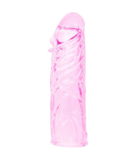 BAILE - ROSA STIMULIERENDE PENISHÜLLE AUS SILIKON 13 CM