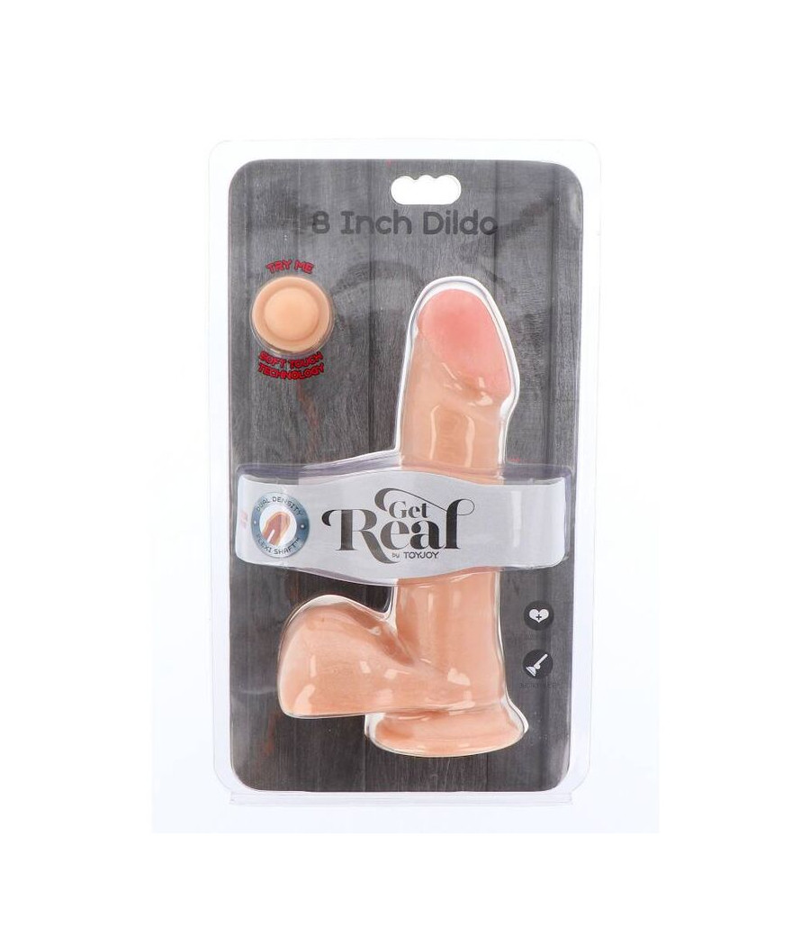 GET REAL - GODE DOUBLE DENSITÉ 18 CM BALLES PEAU