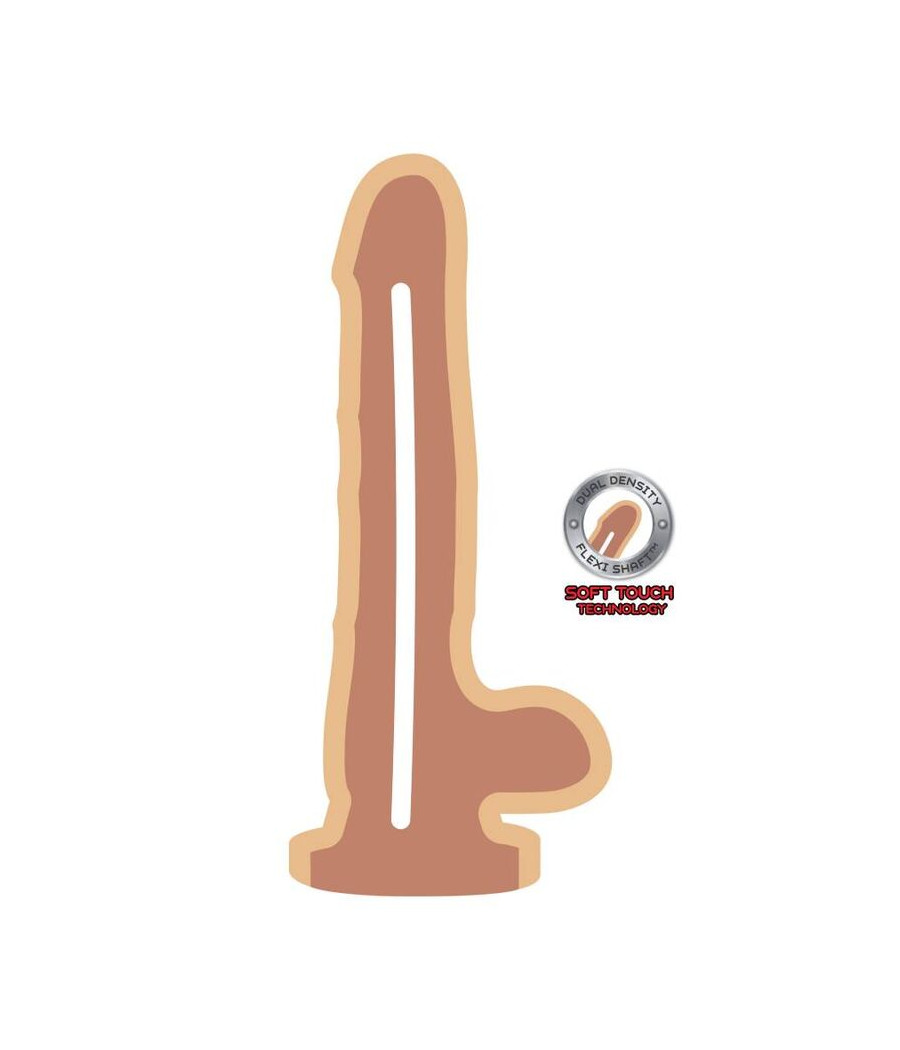 GET REAL - GODE DOUBLE DENSITÉ 25,5 CM BALLES PEAU