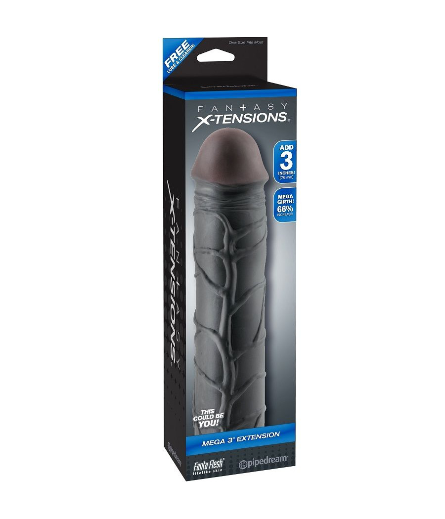FANTASY X- TENSIONS - MEGA 3 EXTENSIÓN NEGRO PARA EL PENE