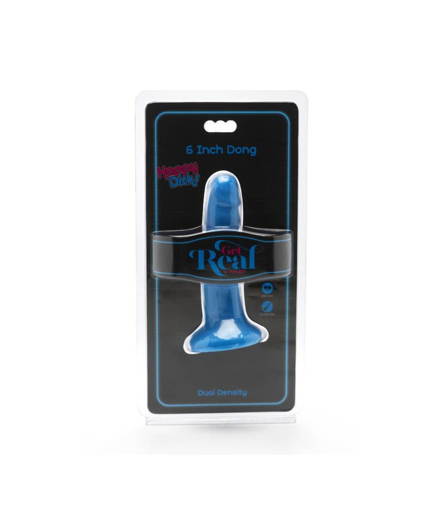 GET REAL - HAPPY DICKS DONG 12 CM BLUE