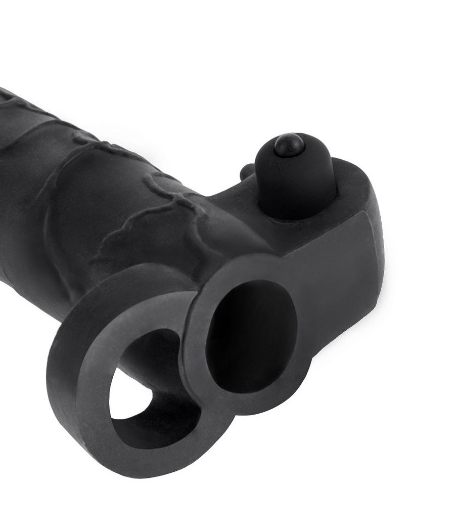FANTASY X- TENSIONS - EXTENSIÓN PARA EL PENE CON VIBRADOR REAL FEEL 2 NEGRO