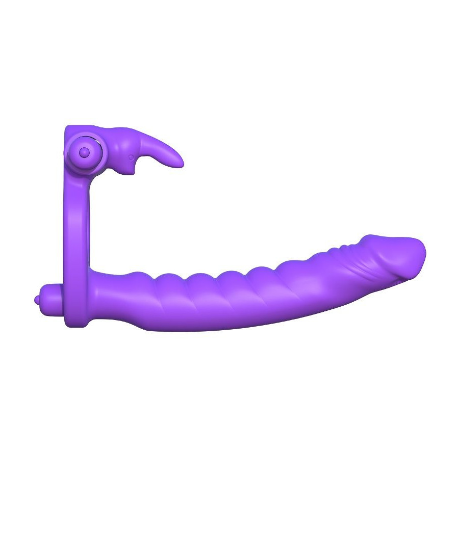 FANTASY C-RINGZ - SILICONE DOUBLE VIBRATOR RABBIT