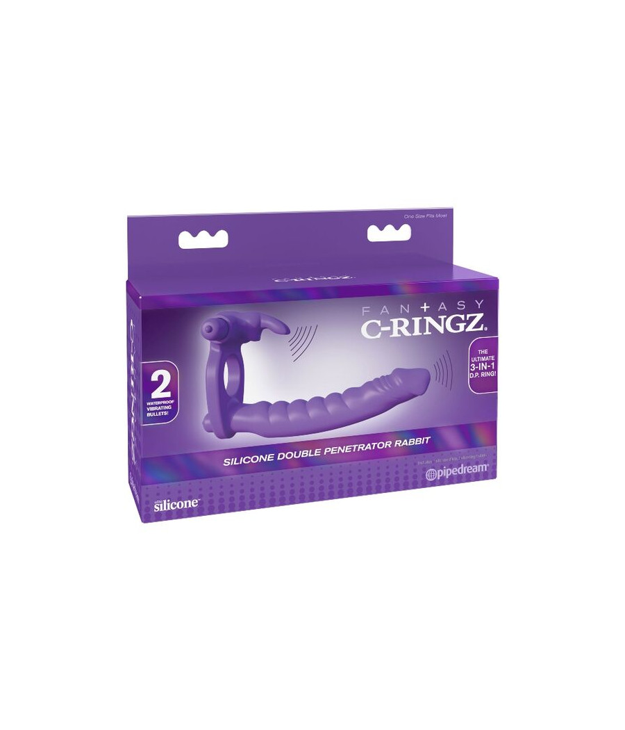 FANTASY C-RINGZ - SILICONE DOUBLE VIBRATOR RABBIT