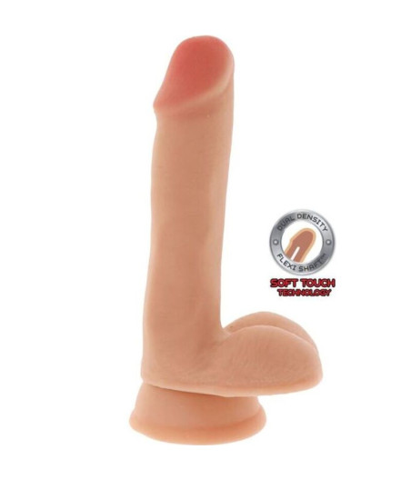 GET REAL - GODE DOUBLE DENSITÉ 17 CM BALLES PEAU