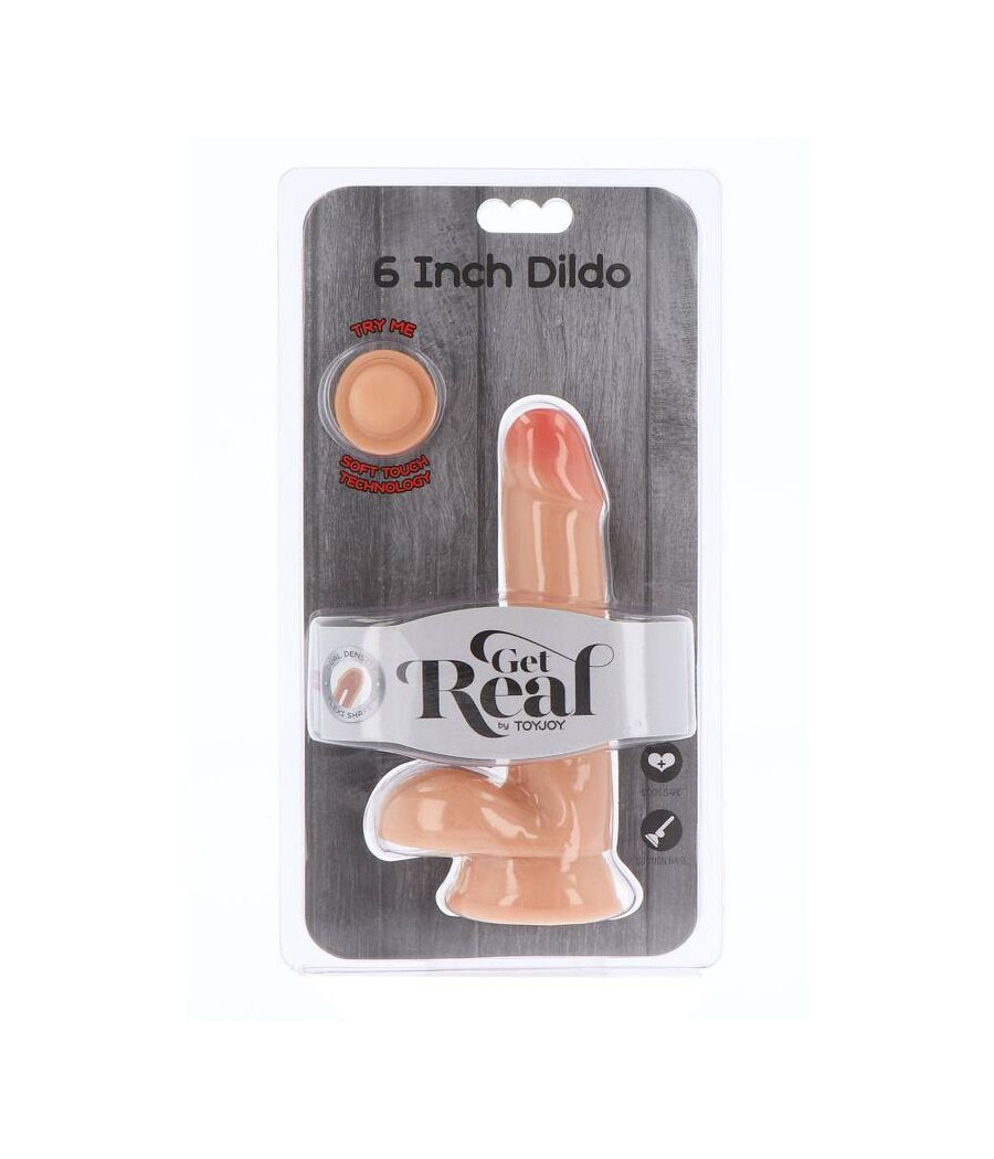 GET REAL - GODE DOUBLE DENSITÉ 17 CM BALLES PEAU