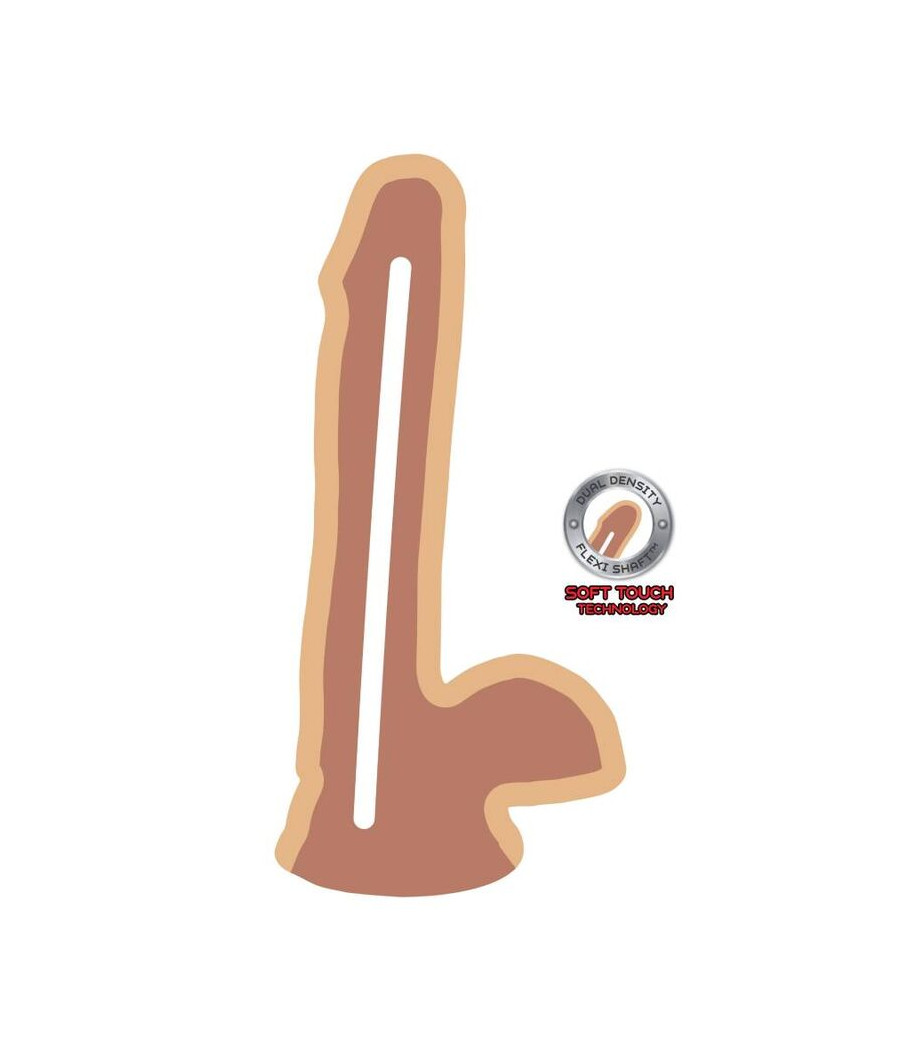 GET REAL - GODE DOUBLE DENSITÉ 17 CM BALLES PEAU