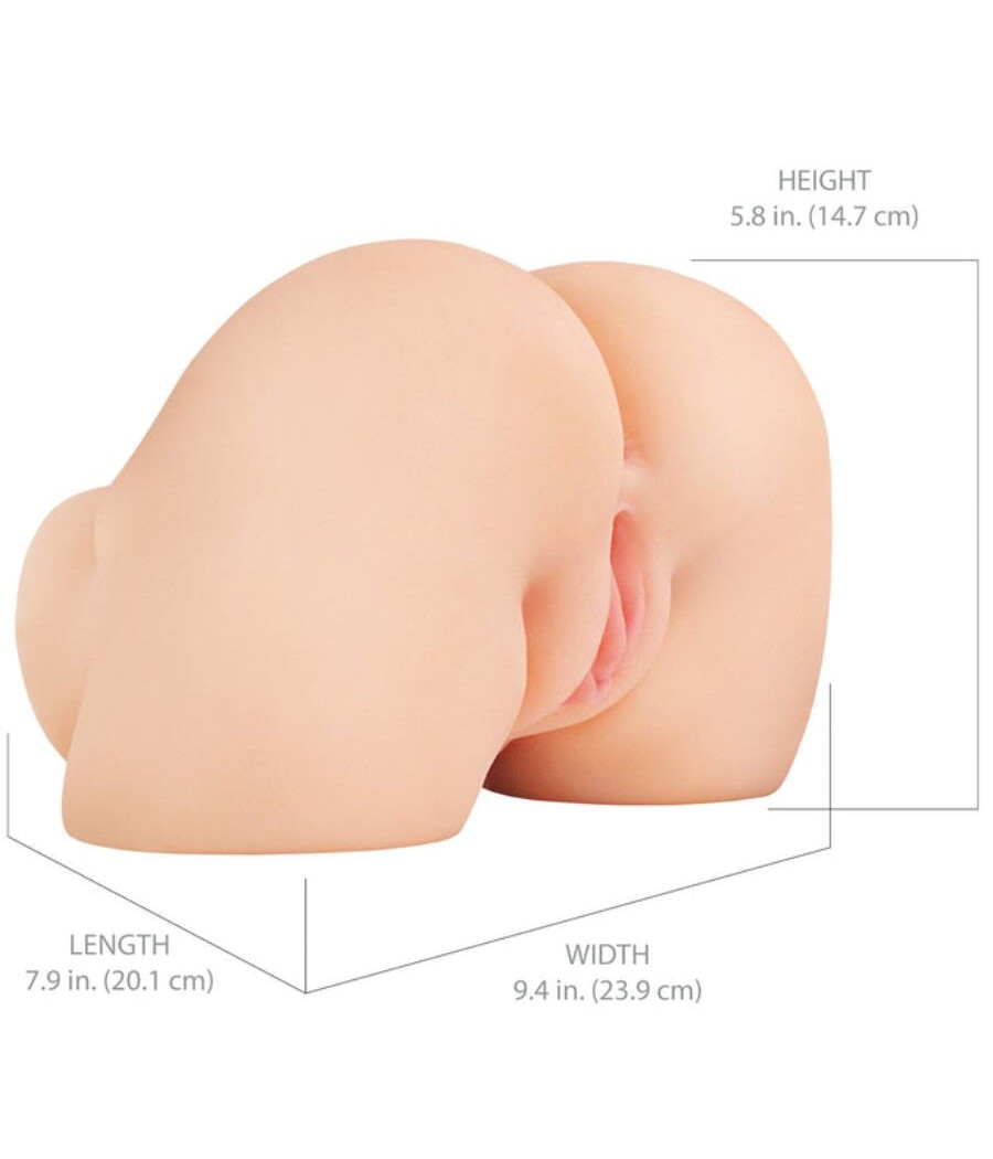 PDX ELITE - SHAKETHAT ASS REALISTIC VAGINA AND ANUS MASTURBATOR WITH VIBRATION