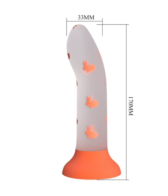 PRETTY LOVE - MAGISCHER NACHT-DILDO OHNE VIBRATION LEUCHTENDES ORANGE