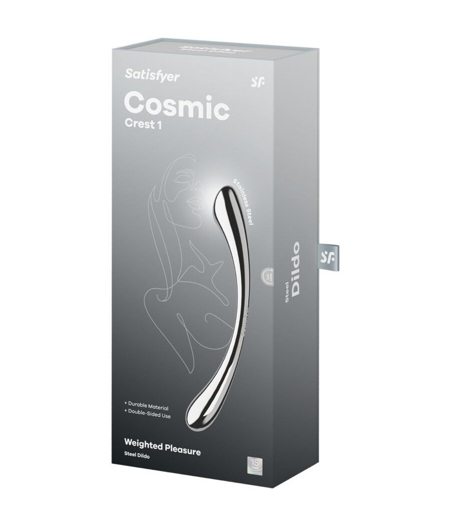 SATISFYER - DILDO A DOPPIA ESTREMITÀ IN ACCIAIO INOX COSMIC CREST 1
