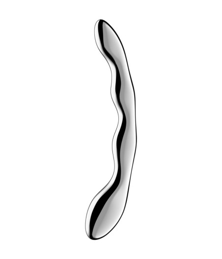 SATISFYER - COSMIC CREST 2 GODEMICHET DOUBLE EN ACIER INOXYDABLE