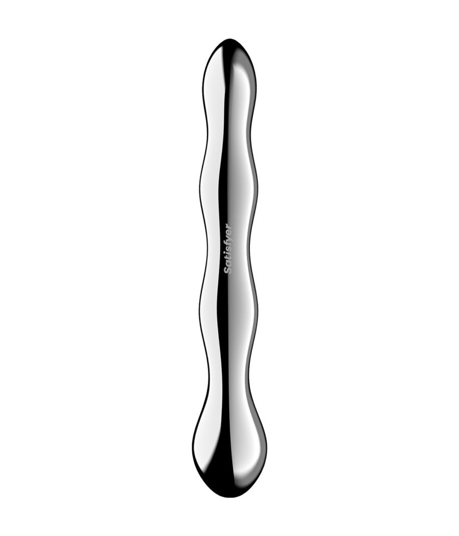 SATISFYER - COSMIC CREST 2 DILDO DE AÇO INOXIDÁVEL COM DUAS EXTREMIDADES