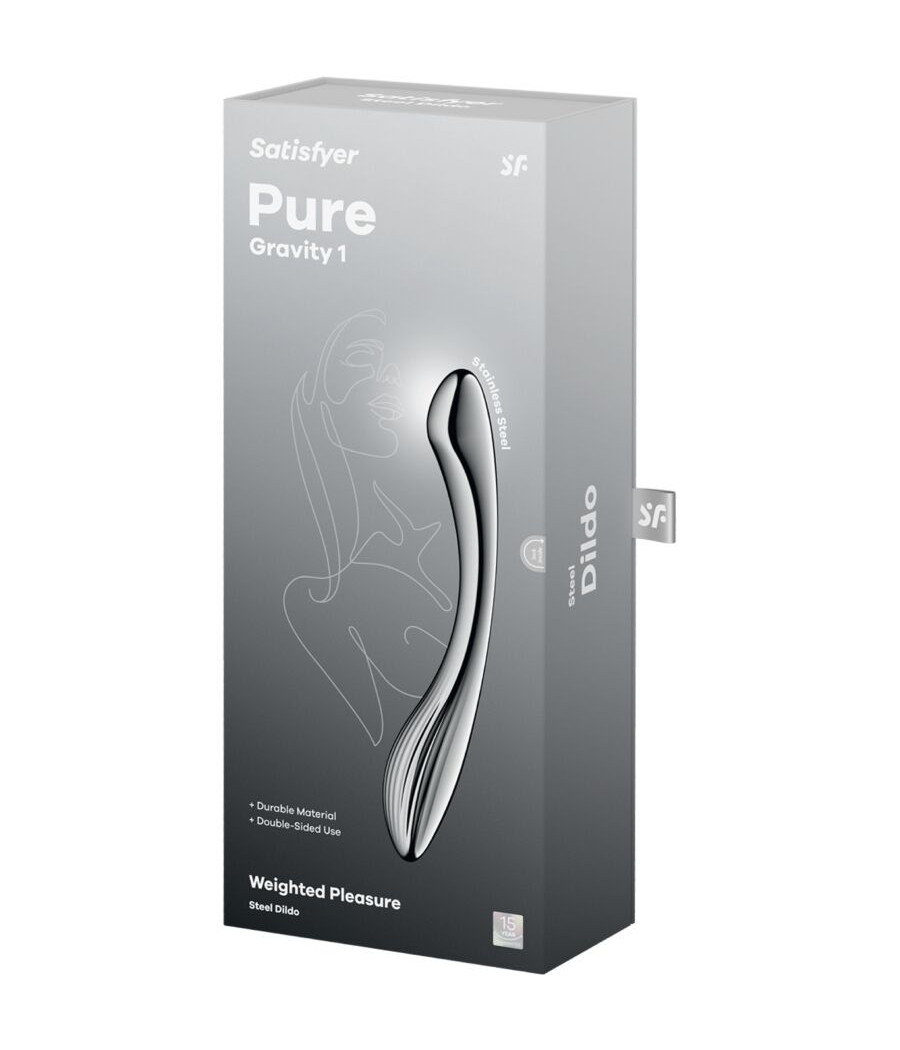 SATISFYER - PURE GRAVITY 1 DILDO ACERO INOXIDABLE DOBLE USO