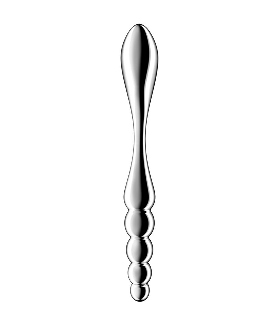 SATISFYER - STAR FORCE 1 GODEMICHET DOUBLE EN ACIER INOXYDABLE
