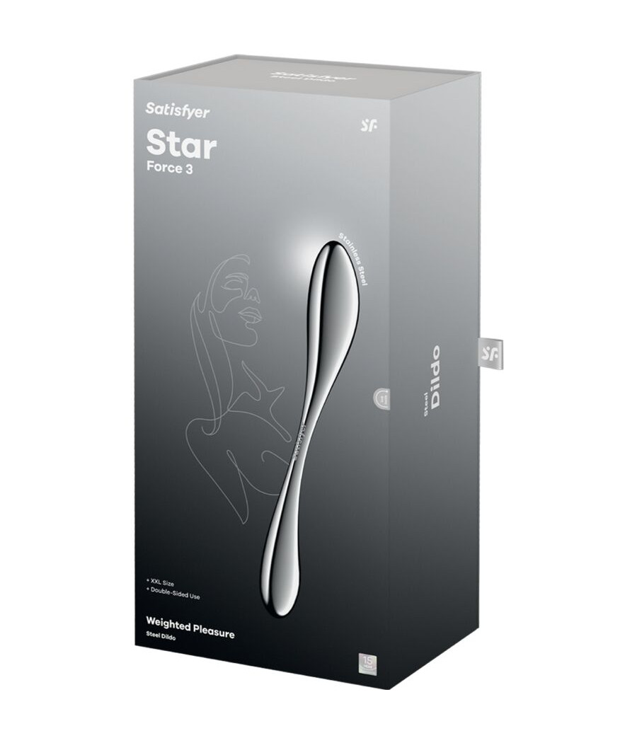 SATISFYER - STAR FORCE 3 EDELSTAHL DOPPELDILDO