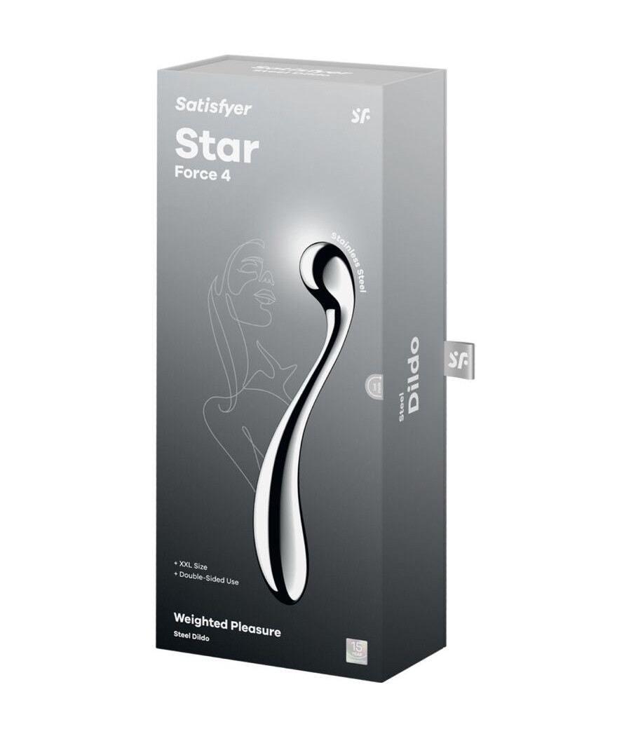 SATISFYER - DILDO A DOPPIA ESTREMITÀ IN ACCIAIO INOX STAR FORCE 4