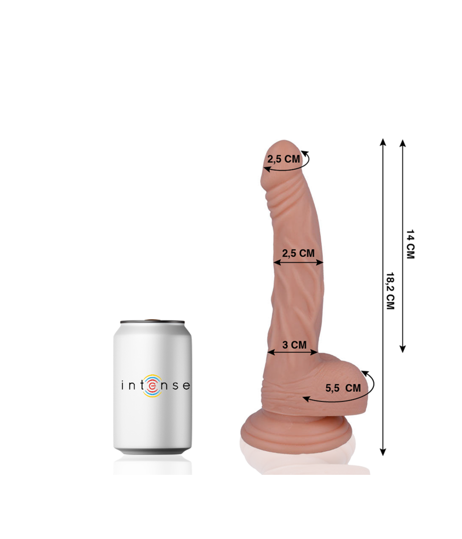 MR INTENSE - 12 PENE REALÍSTICO 18.2 CM -O- 2.5 CM