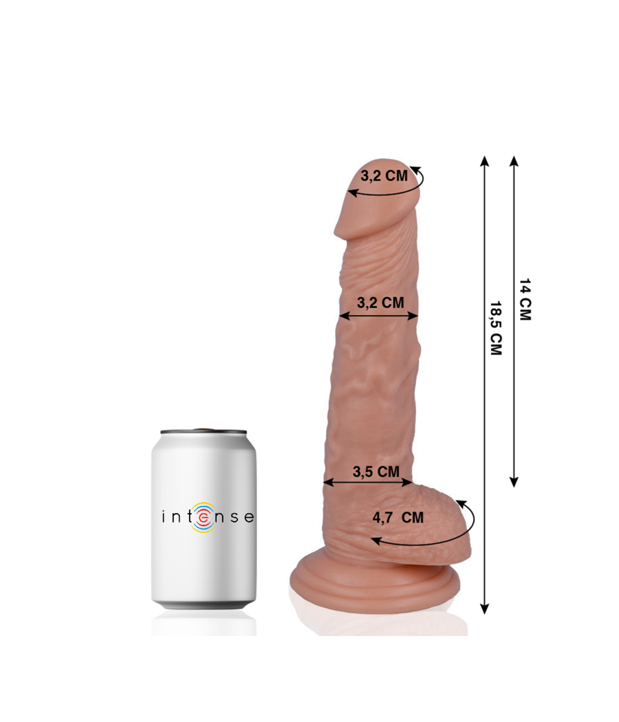 MR INTENSE - 13 PENE REALÍSTICO 18.5 CM -O- 3.2 CM