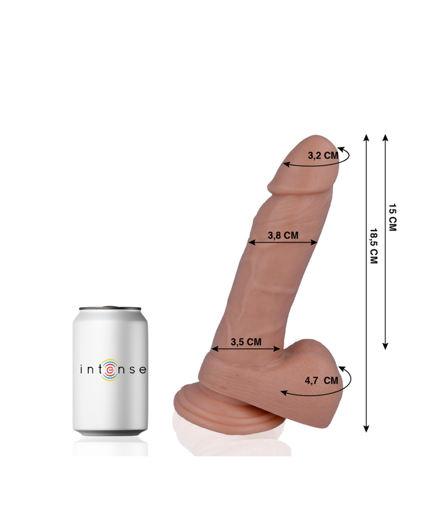 MR INTENSE - 14 PENE REALÍSTICO 18.5 CM -O- 3.8 CM