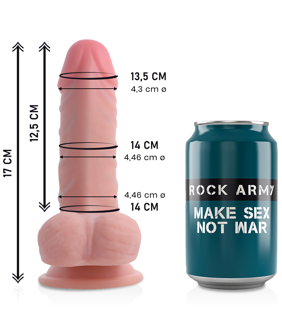 ROCKARMY - DUAL DENSITY PANZER DILDO REALISTA 17 CM -O- 4.46 CM