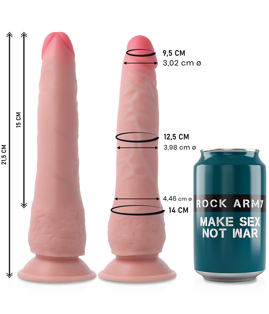 ROCKARMY - CRUSADER DILDO REALISTA DUAL DENSITY 21.5 CM -O- 4.46 CM