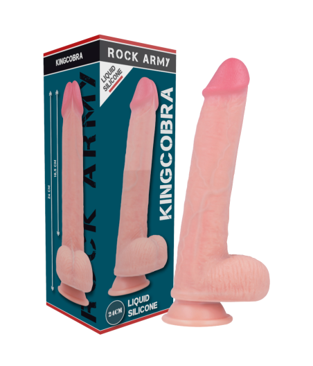 ROCKARMY - LIQUID SILICONE PREMIUM KINGCOBRA REALISTIC 24 CM -O- 4.77 CM
