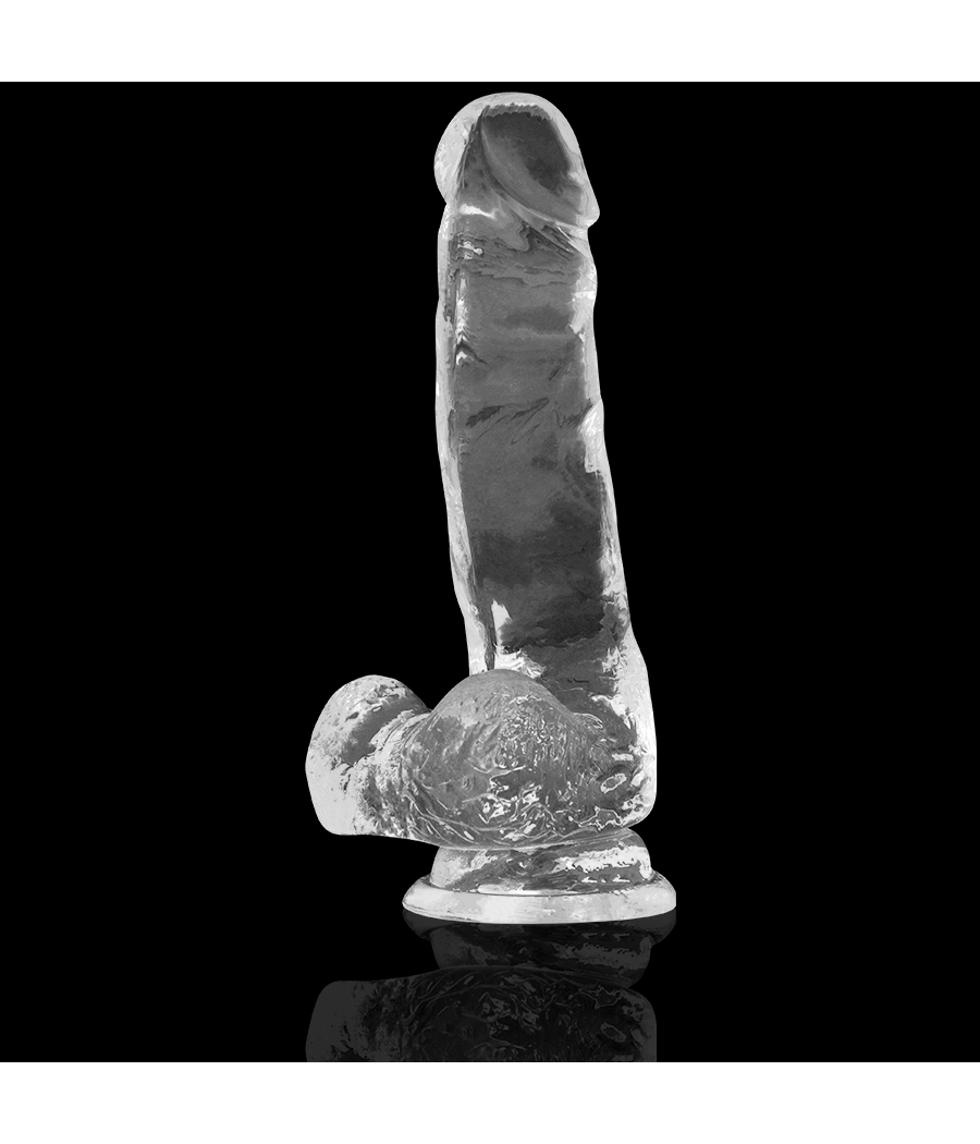 X RAY - DILDO TRANSPARENTE COM BOLAS 18.5 CM -O- 3.8 CM