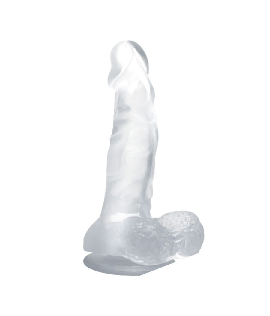 BAILE - DILDO REALÍSTICO CON VENTOSA Y TESTÍCULOS 16.7 CM TRANSPARENTE