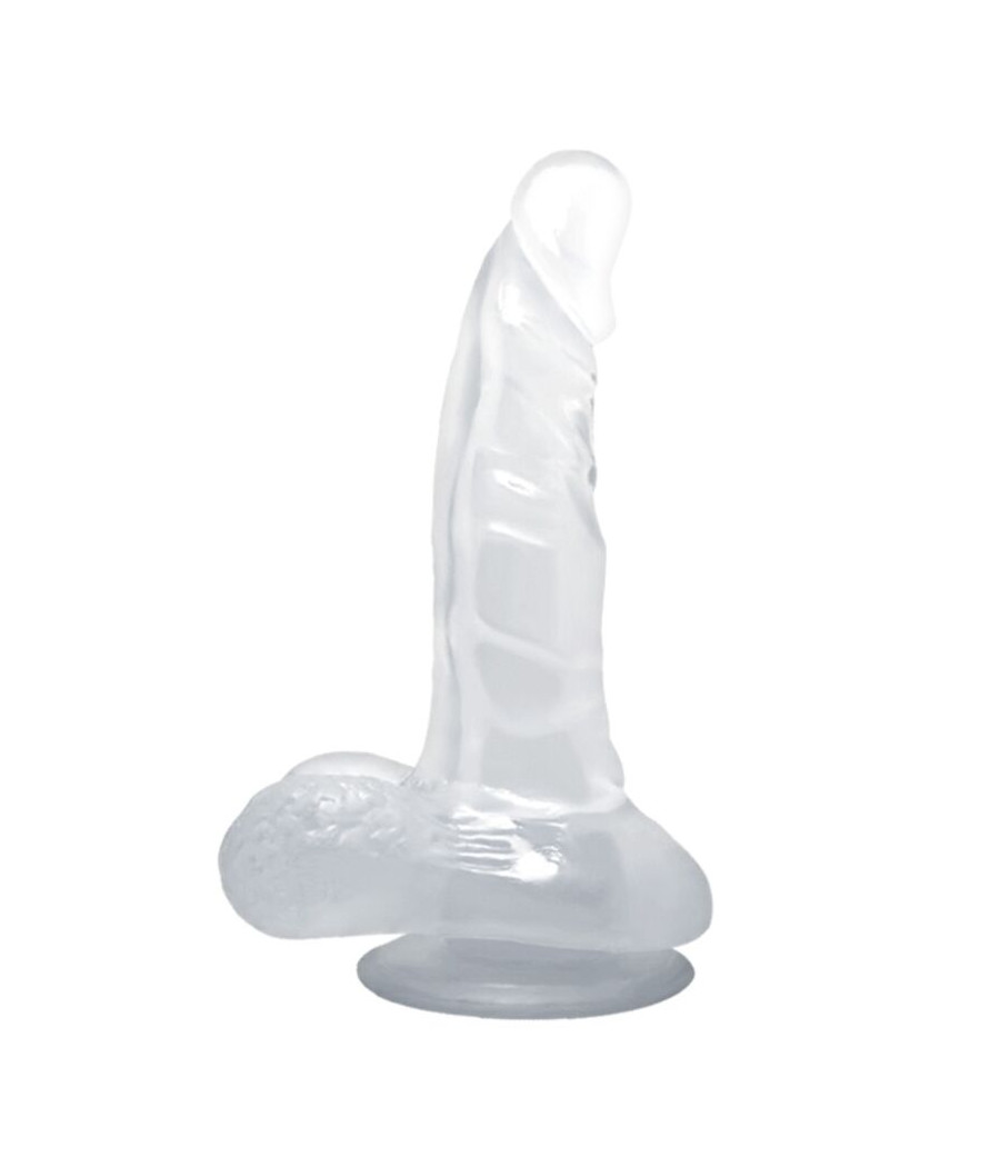 BAILE - REALISTIC DILDO WITH SUCTION CUP AND TESTICLES 16.7 CM TRANSPARENT