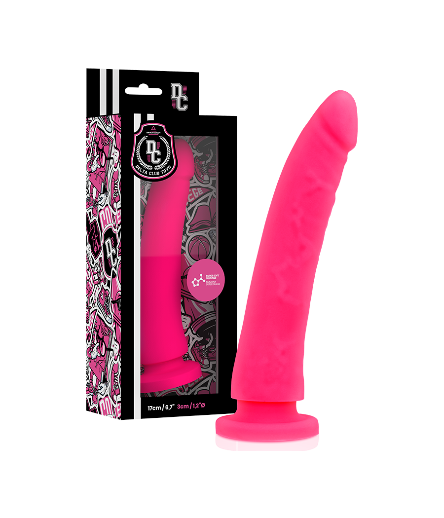 DELTA CLUB - DILDO REALISTA ROSA SILICONA MEDICA 17 CM -O- 3 CM