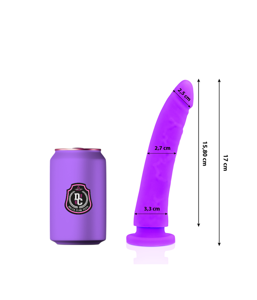 DELTA CLUB - DILDO REALISTA LILA SILICONA MEDICA 17 CM -O- 3 CM
