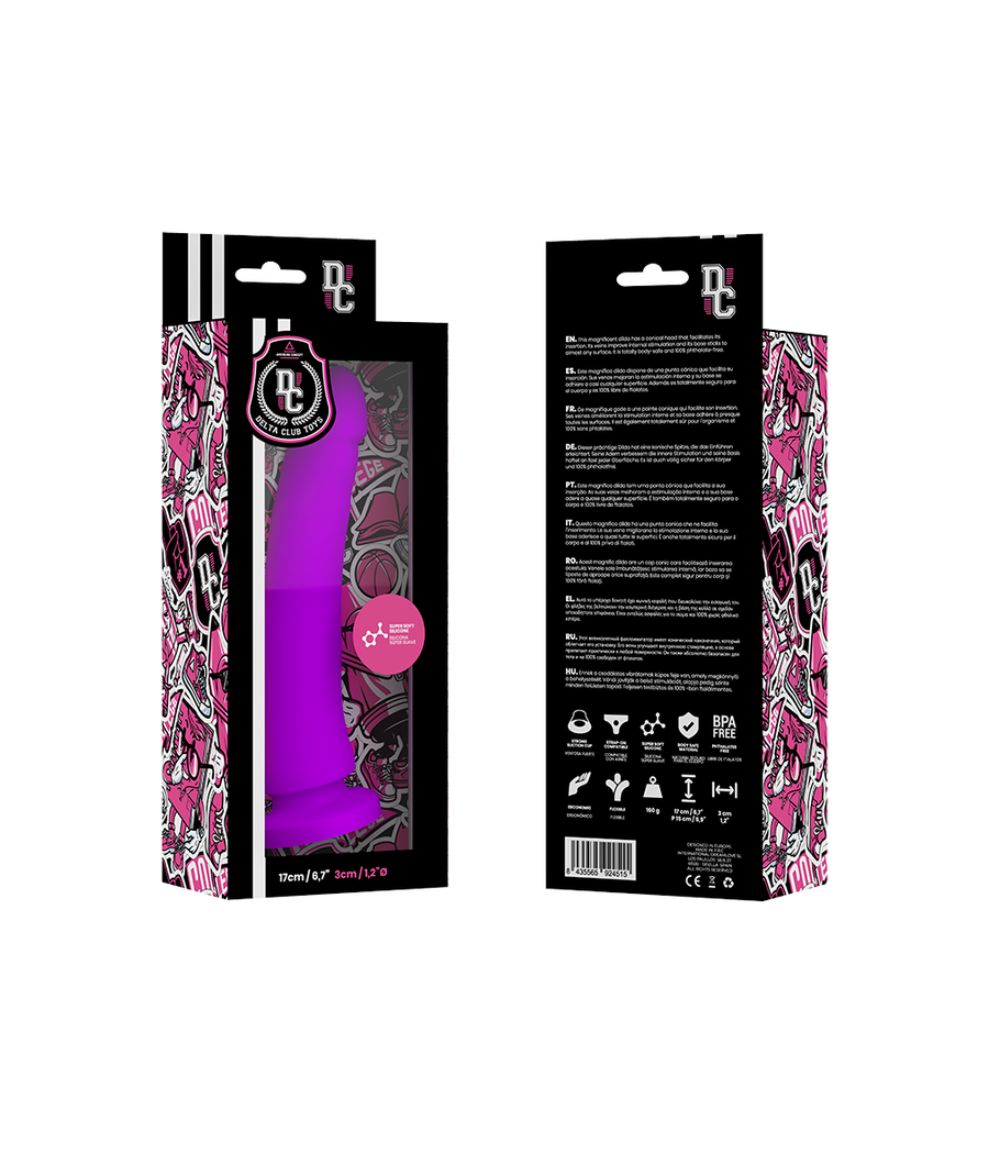 DELTA CLUB - TOYS LILAC DILDO MEDICAL SILICONE 17 CM -O- 3 CM