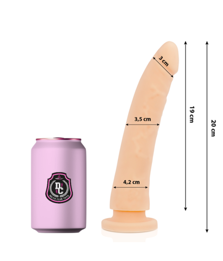 DELTA CLUB - DILDO REALISTA NATURAL SILICONA MEDICA 20 CM -O- 4 CM
