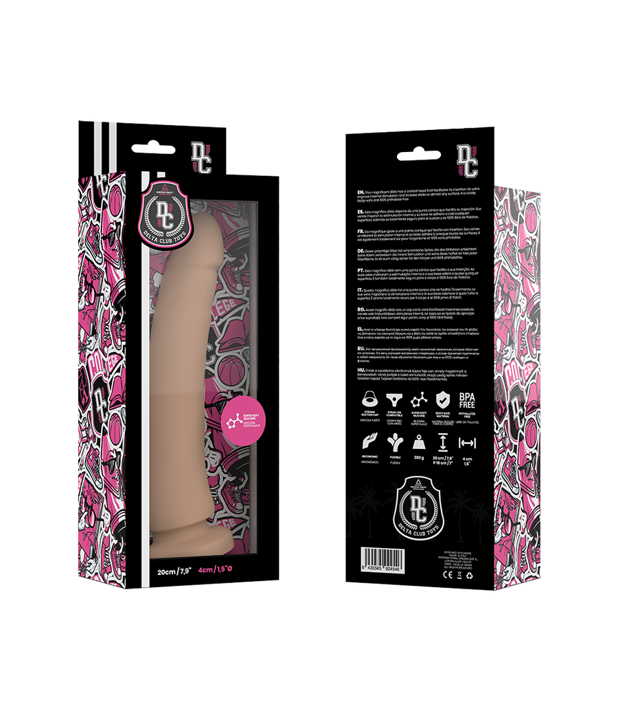 DELTA CLUB - TOYS DILDO MÉDICO NATURAL SILICONE 20 CM -O- 4 CM