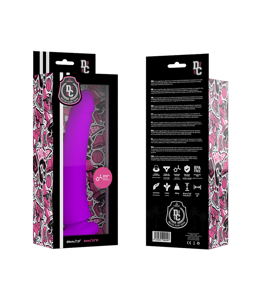 DELTA CLUB - TOYS LILA DILDO MEDIZINISCHES SILIKON 20 CM -O- 4 CM
