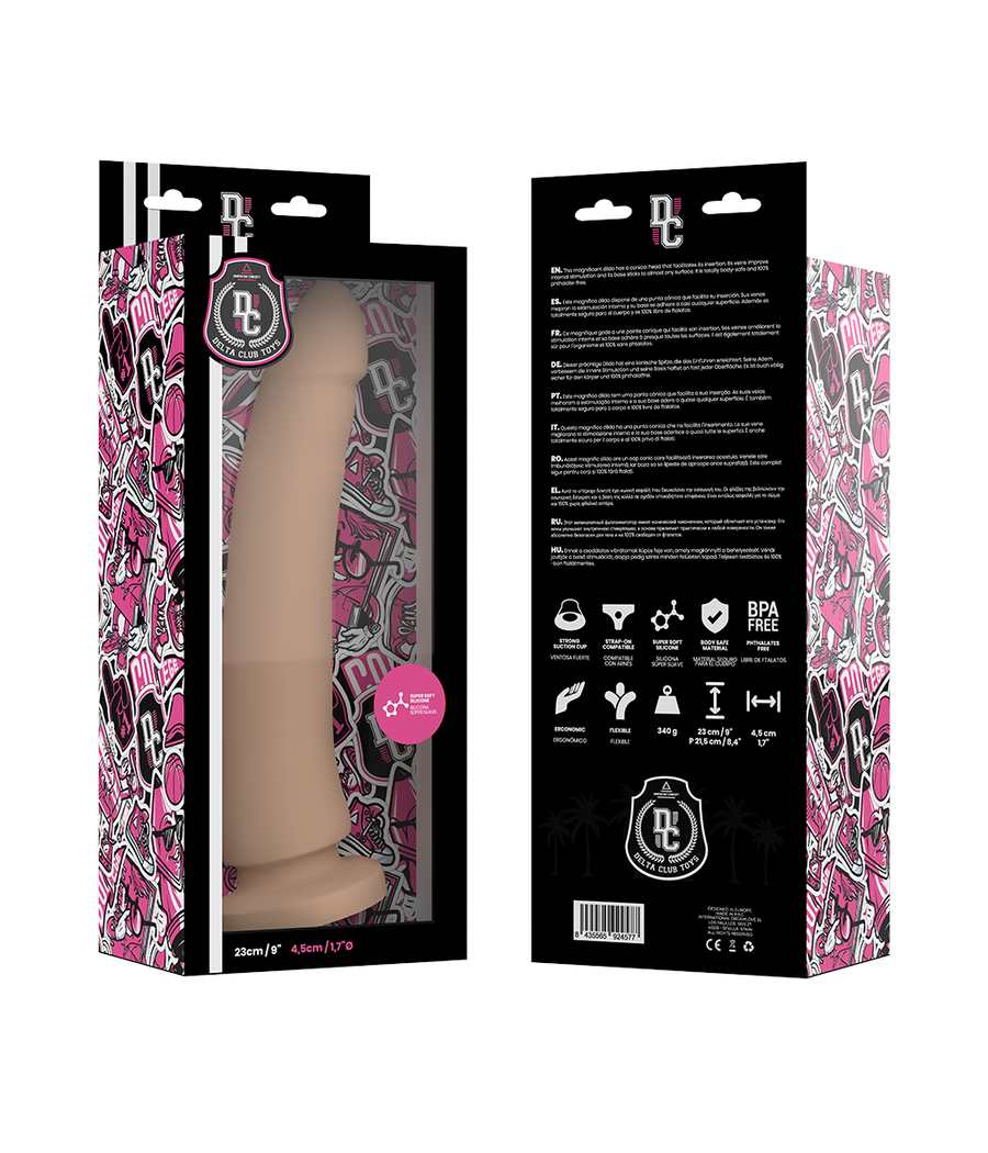 DELTA CLUB - TOYS DILDO NATURALE IN SILICONE MEDICO 23 CM -O- 4.5 CM