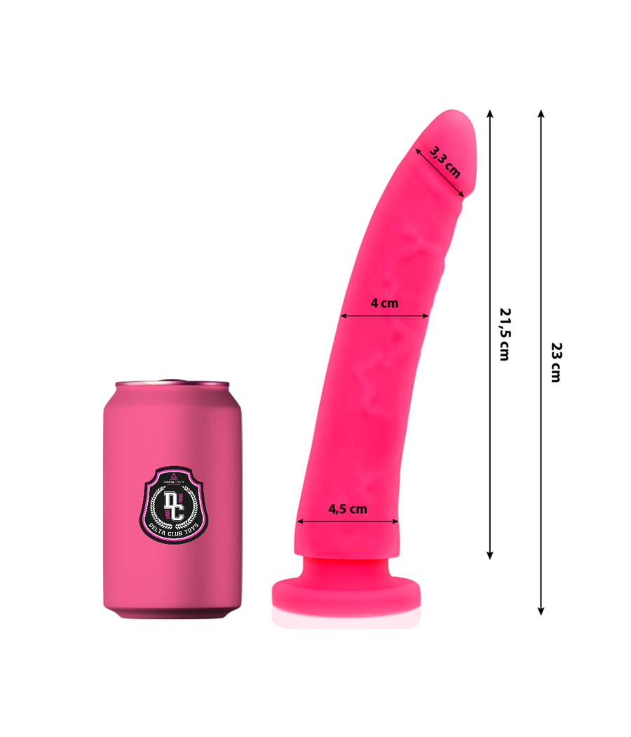 DELTA CLUB - DILDO REALISTA ROSA SILICONA MEDICA 23 CM -O- 4.5 CM