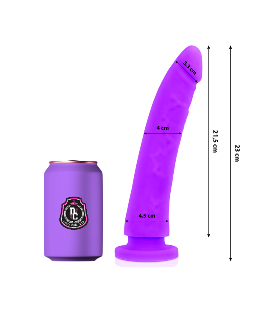 DELTA CLUB - TOYS LILAC DILDO MEDICAL SILICONE 23 CM -O- 4.5 CM