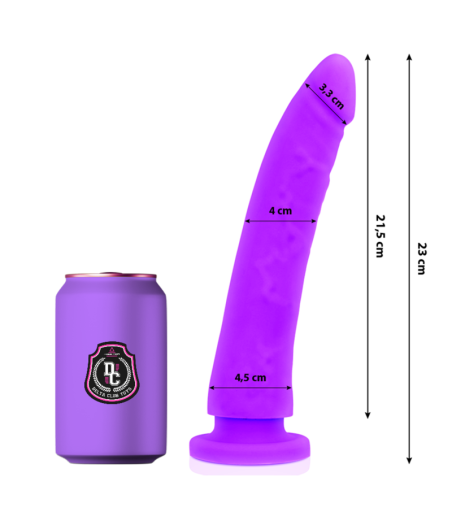 DELTA CLUB - DILDO REALISTA LILA SILICONA MEDICA 23 CM -O- 4.5 CM