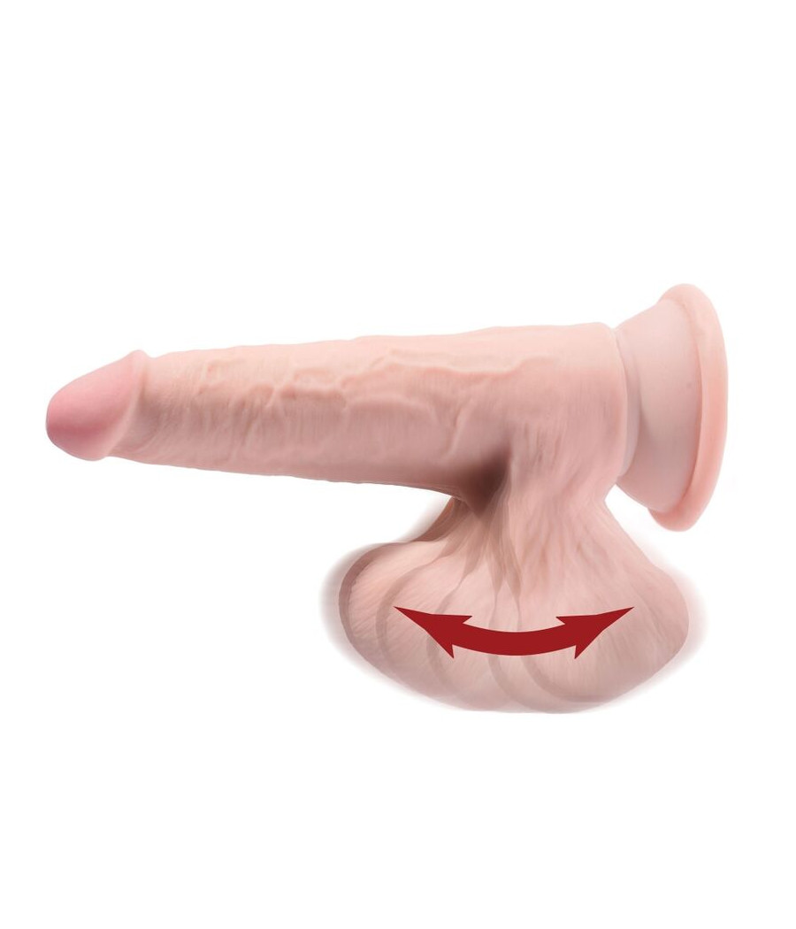 KING COCK - PLUS 3D DILDO SWINGING BALLS 15.2 CM NATURAL