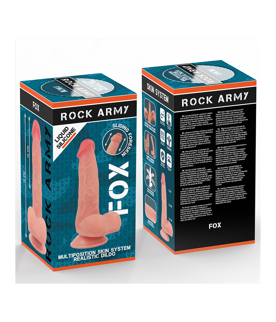 ROCKARMY - RENARD EN SILICONE LIQUIDE 19 CM -O- 3,2 CM