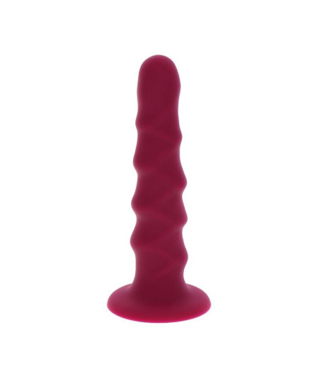 GET REAL - RIBBED DONG 12 CM RED