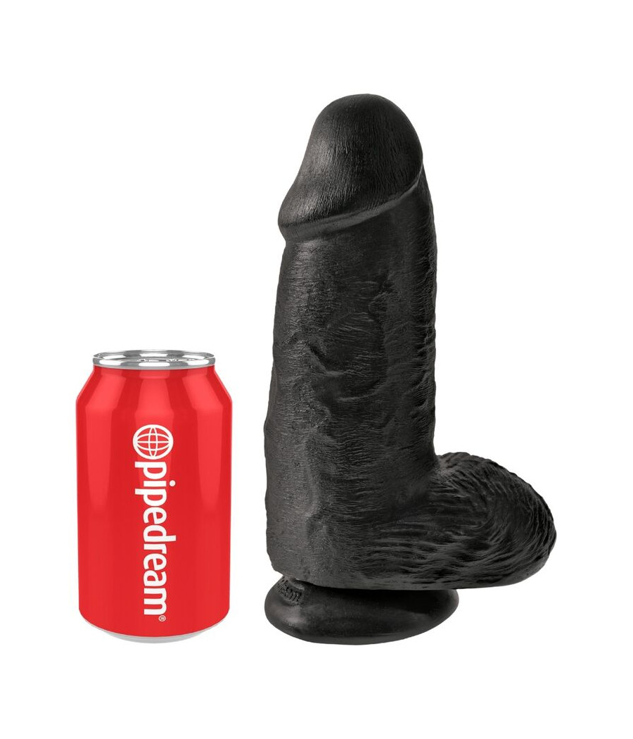 KING COCK - PENE REALISTICO PASSODATO 23 CM NERO